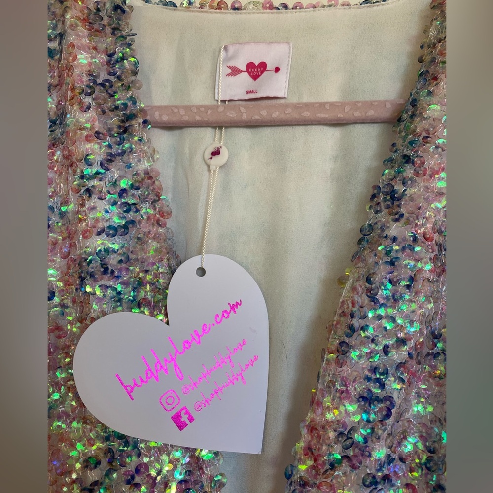 Buddy Love Iridescent Sequin Long Sleeve Maxi Dress - Picture 3 of 3